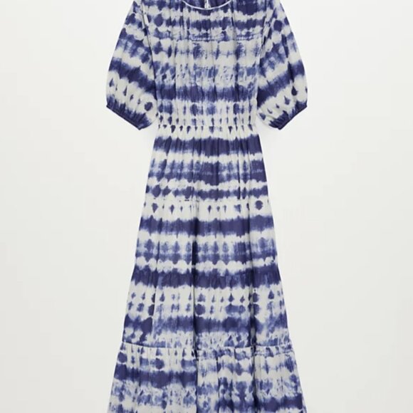 Mango Tie-Dye Print Open Back Dress | Size M - Picture 6 of 9